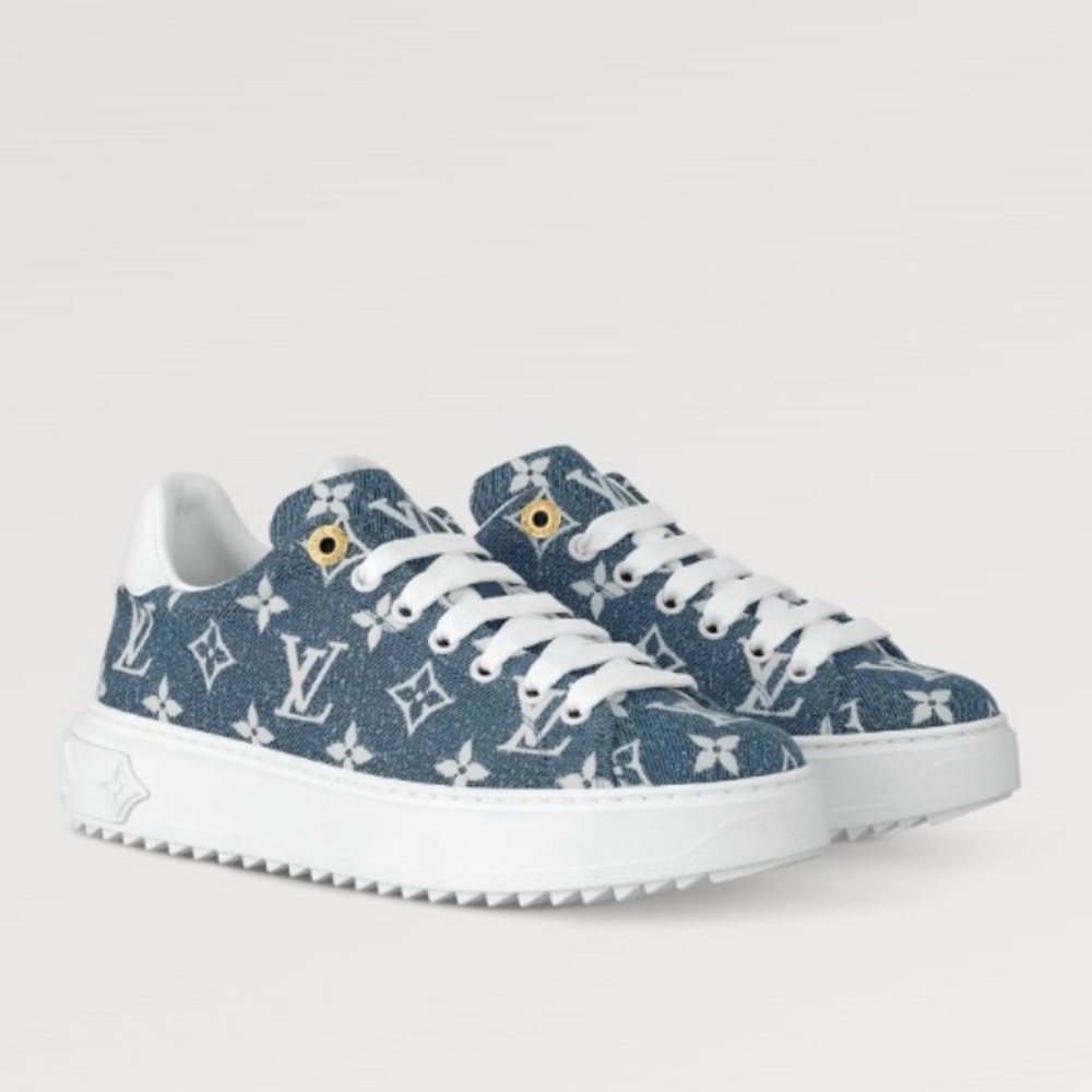 Louis Vuitton MONOGRAM Low-Top Denim Sneakers